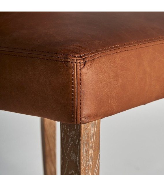 SILLA LATOYA MADERA Y PIEL