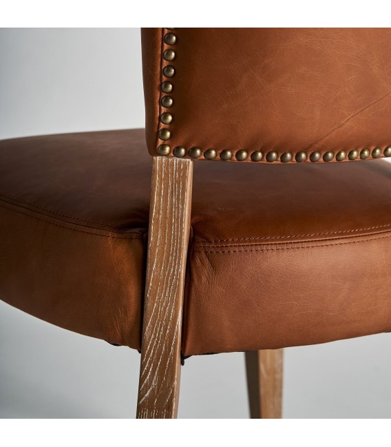 SILLA LATOYA MADERA Y PIEL