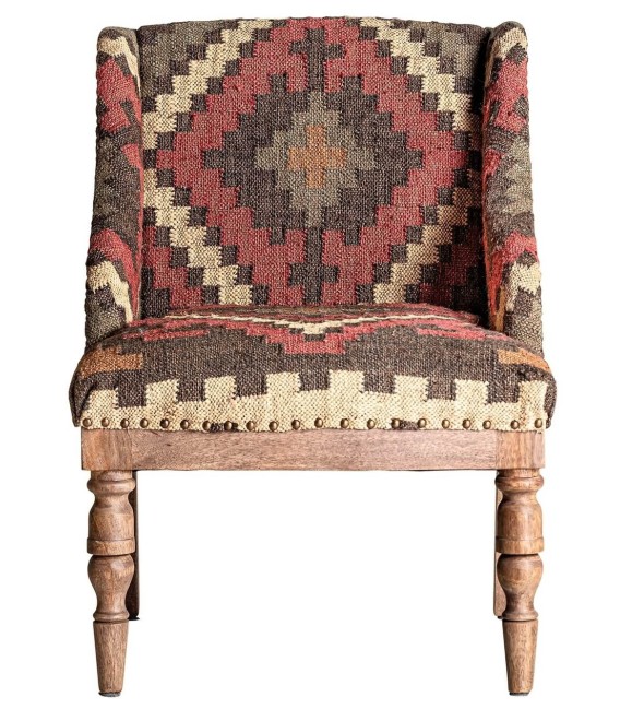 SILLÓN VENDREL MADERA Y TEXTIL 