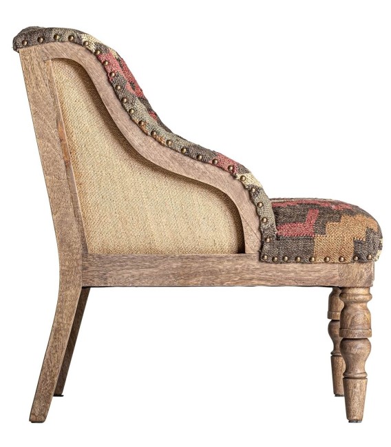 SILLÓN VENDREL MADERA Y TEXTIL 