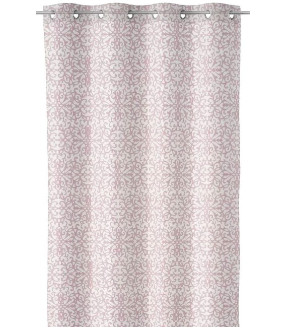 CORTINA VISILLO DAMASCO ROSA MDMHOGAR