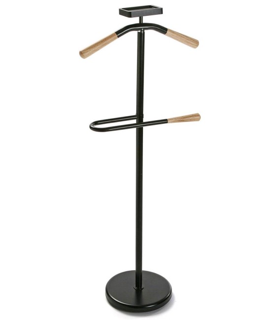 GALÁN DE NOCHE PIGÜINO MADERA Y METAL NEGRO