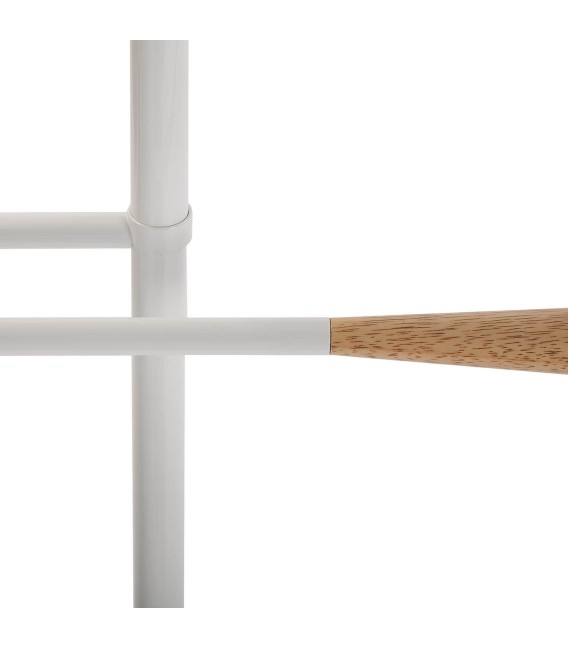 GALÁN DE NOCHE PIGÜINO MADERA Y METAL BLANCO MDMHOGAR