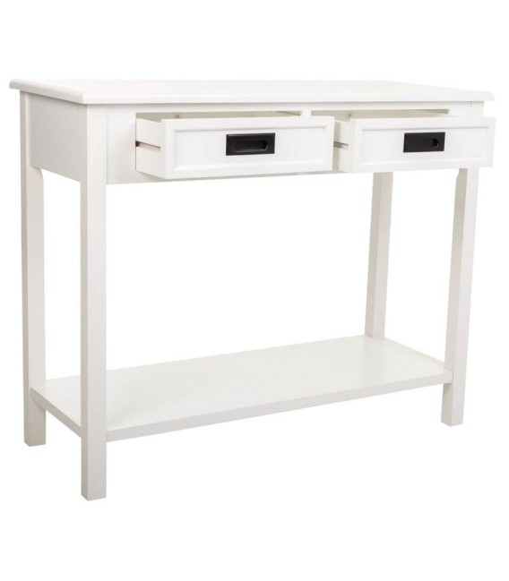 CONSOLA 100 X 40 PAROS MADERA BLANCA