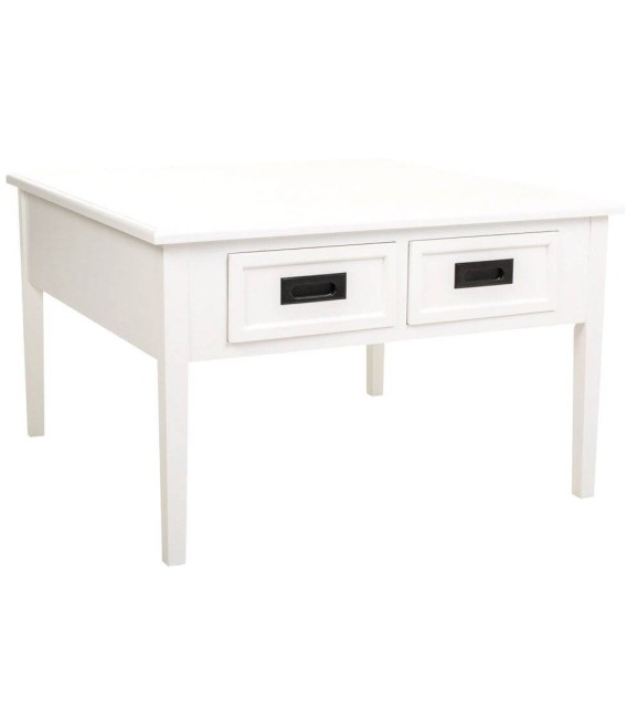 MESA DE CENTRO 80 X 80 PAROS MADERA BLANCA