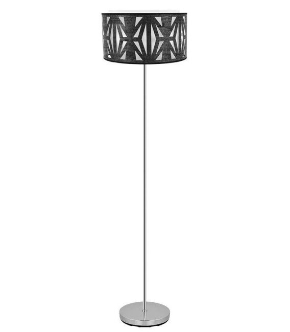 LÁMPARA DE PIE NARNIA NEGRA METAL Y TEXTIL 