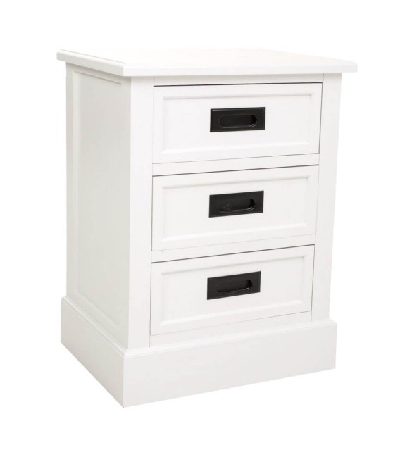 MESITA DE NOCHE100 X 40 PAROS MADERA BLANCA