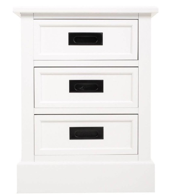 MESITA DE NOCHE100 X 40 PAROS MADERA BLANCA