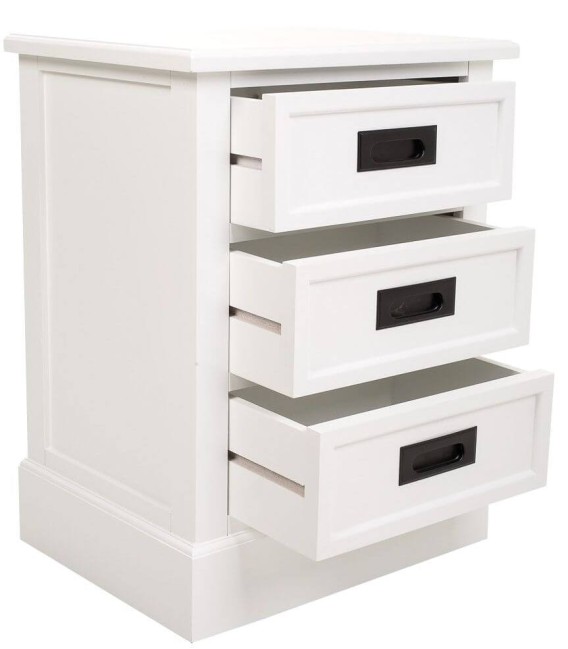 MESITA DE NOCHE100 X 40 PAROS MADERA BLANCA