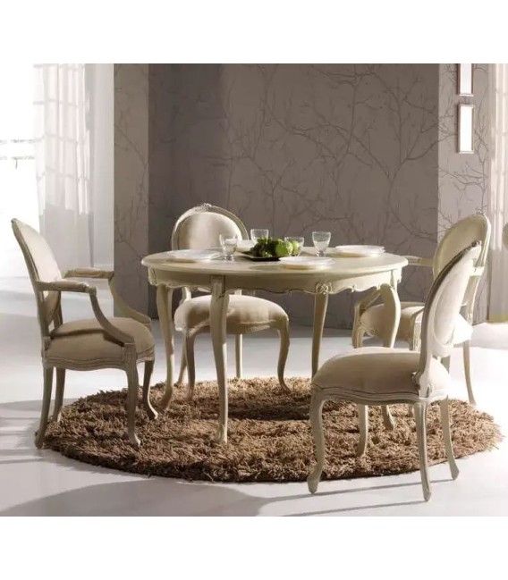 MESA DE COMEDOR PROVENCE 120 Ø MADERA 