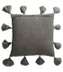 COJÍN FERIA  GRIS ALGODÓN 45 X 45 