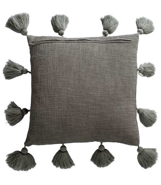 COJÍN FERIA  GRIS ALGODÓN 45 X 45 