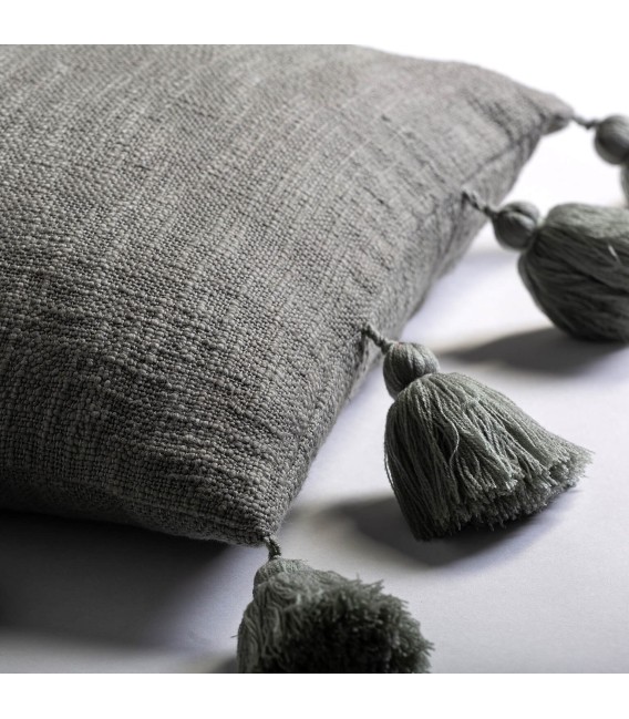 COJÍN FERIA  GRIS ALGODÓN 45 X 45 