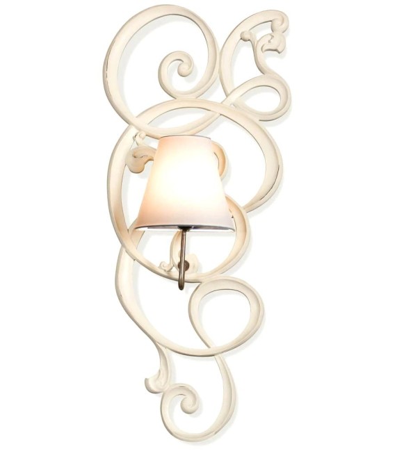 APLIQUE DE PARED PROVENCE MADERA Y TEXTIL