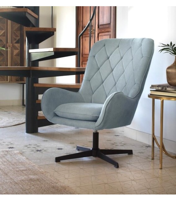 SILLÓN GIRATORIO DUNAS AZUL