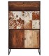 MUEBLE BAR TEXAS MADERA METAL Y PIEL 