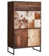MUEBLE BAR TEXAS MADERA METAL Y PIEL 