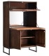 MUEBLE BAR TEXAS MADERA METAL Y PIEL 
