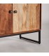 MUEBLE BAR TEXAS MADERA METAL Y PIEL 