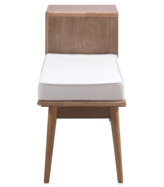 BANCO PIE DE CAMA FRESNO MADERA Y TEXTIL 