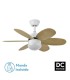 VENTILADOR DC ALVES METAL Y MADERA ROBLE 85 Ø