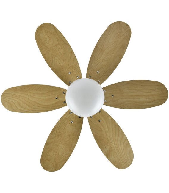 VENTILADOR DC ALVES METAL Y MADERA ROBLE 85 Ø