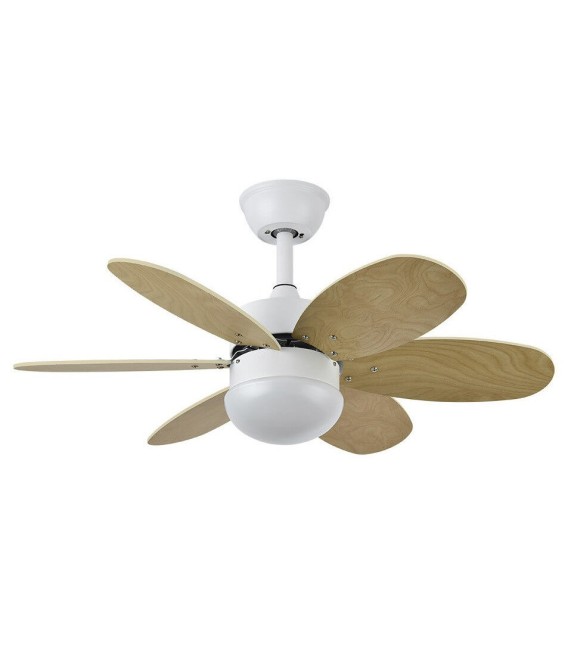 VENTILADOR DC ALVES METAL Y MADERA ROBLE 85 Ø