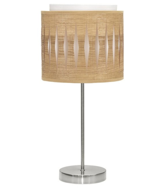 LÁMPARA DE SOBREMESA ALEXANDRA METAL Y TEXTIL 