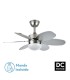 VENTILADOR DC ALVES METAL Y MADERA PLATA 85 Ø