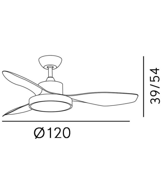 VENTILADOR DC HAYATE ABS Y METAL MARRÓN MDMHOGAR