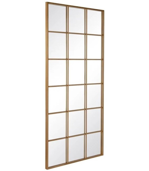 ESPEJO VESTIDOR VENTANA METAL ORO