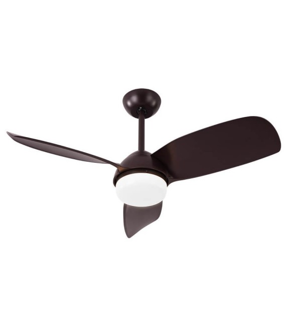 VENTILADOR DC HAUR METAL Y MADERA MARRÓN 