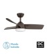 VENTILADOR DC HAUR METAL Y MADERA MARRÓN 
