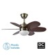 VENTILADOR DC ALVES METAL Y MADERA NOGAL 85 Ø 