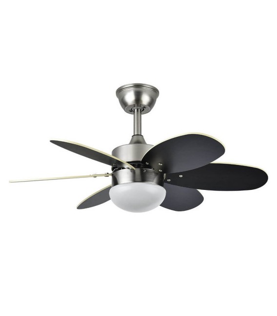 VENTILADOR DC ALVES METAL Y MADERA WENGUE 85 Ø 