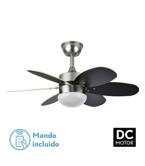 VENTILADOR DC ALVES METAL Y MADERA WENGUE 85 Ø 