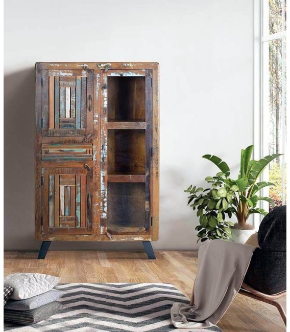 VITRINA MARES MADERA Y METAL