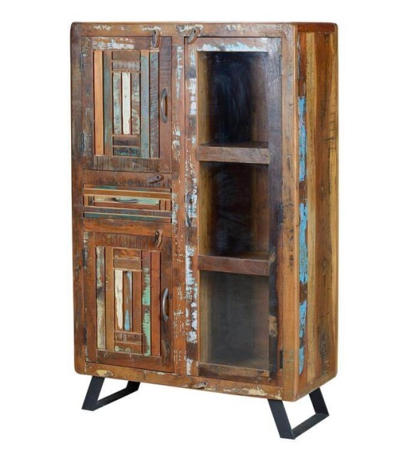 VITRINA MARES MADERA Y METAL