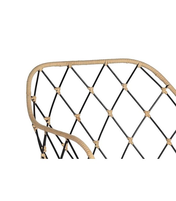 SILLA MALALO METAL RATÁN Y TEXTIL 
