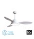 VENTILADOR DC HAYATE ABS Y METAL BLANCO