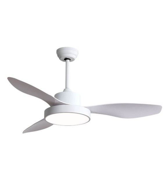 VENTILADOR DC HAYATE ABS Y METAL BLANCO