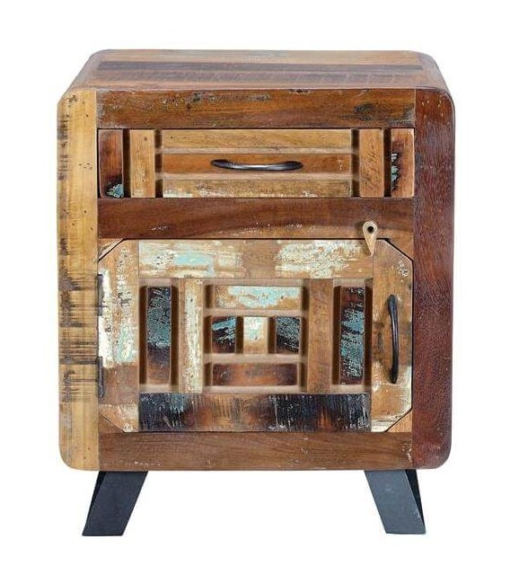 MESITA DE NOCHE MARES MADERA Y METAL 