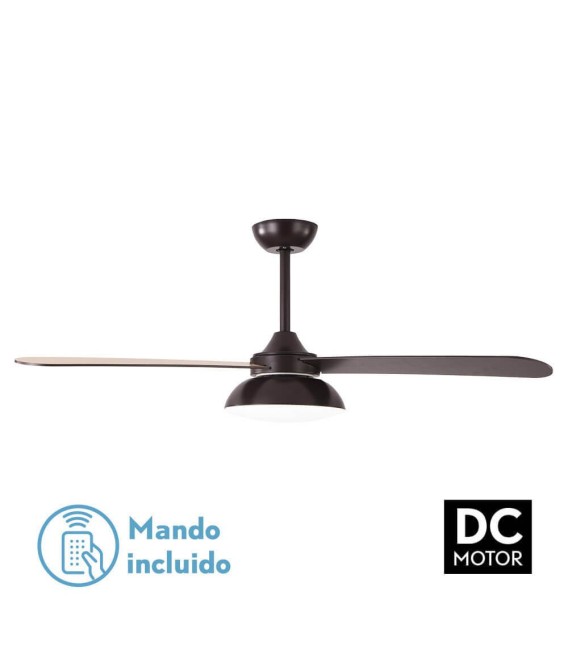 VENTILADOR DC UMI MADERA Y METAL MARRÓN 