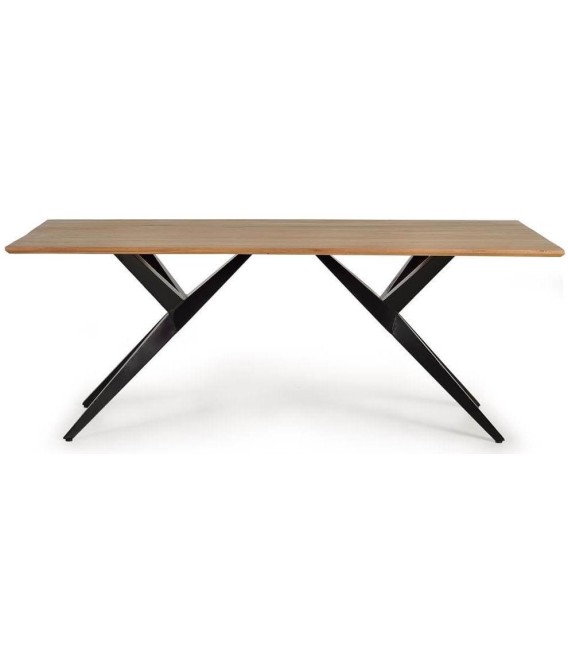 MESA DE COMEDOR MARIPOSA MADERA Y METAL 