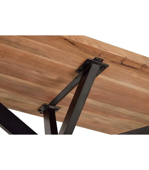 MESA DE COMEDOR MARIPOSA MADERA Y METAL 