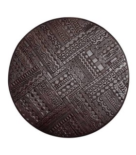 MESA DE CENTRO AZTECA MADERA Y METAL 