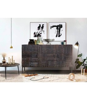 APARADOR AZTECA 2 MADERA Y METAL MDMHOGAR