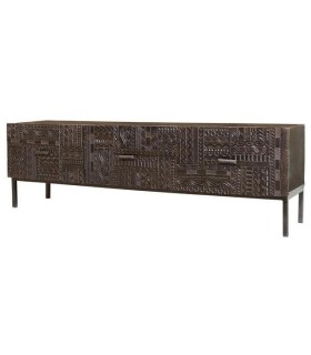 MUEBLE DE TV AZTECA 2 MADERA Y METAL