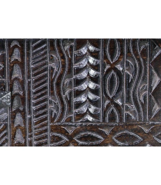 CONSOLA AZTECA MADERA Y METAL