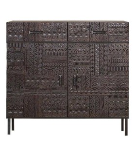 TAQUILLÓN AZTECA MADERA Y METAL MDMHOGAR